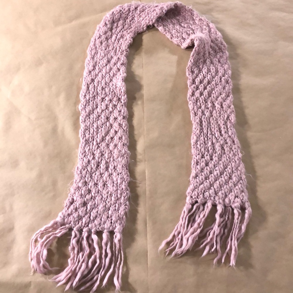 Pink Large Knit Scarf